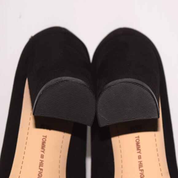 TOMMY HILFIGER Abilene Black Faux Suede Pointed Toe Heels Pumps Size 8.5 - Picture 10 of 11